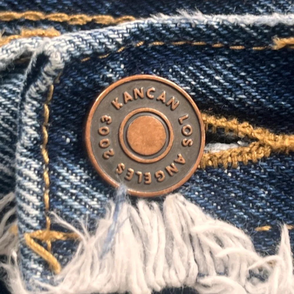 NWOT - Kancan Distressed Button Fly Denim Shorts